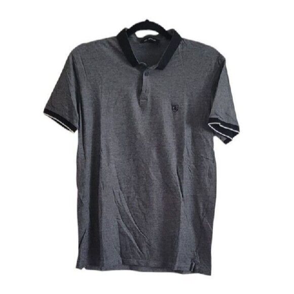 THE KOOPLES Gray Cotton Short Sleeve Collared Polo Golf Shirt Men's Size Small - Picture 1 of 9